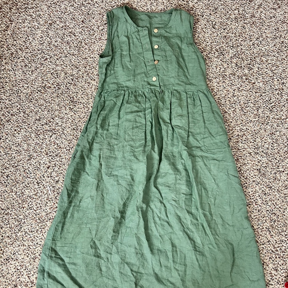 100% linen mama dress
